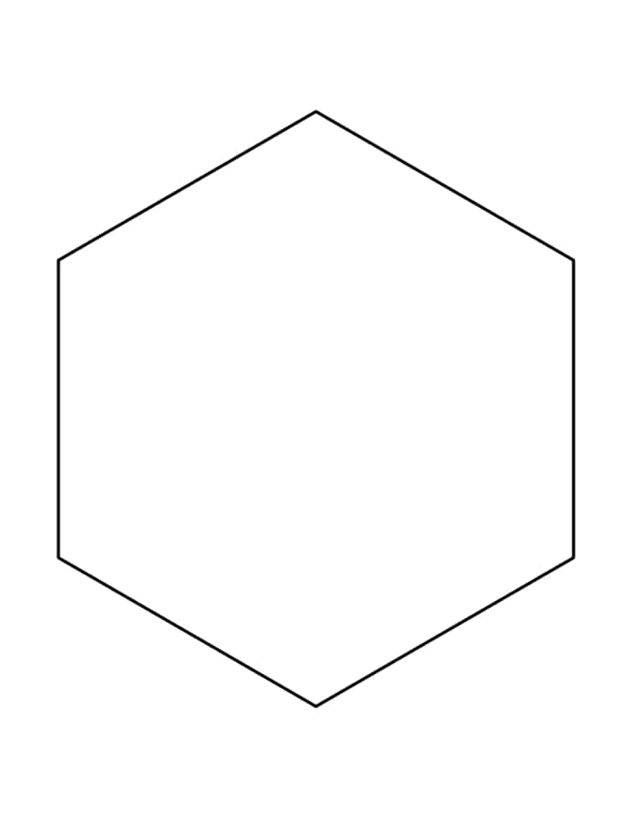8 Inch Hexagon Coloring Pages Pdf Free Vectors